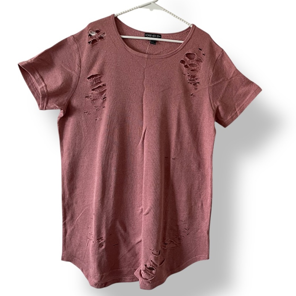 🎀 3X Forever21 Distressed Dress Pink